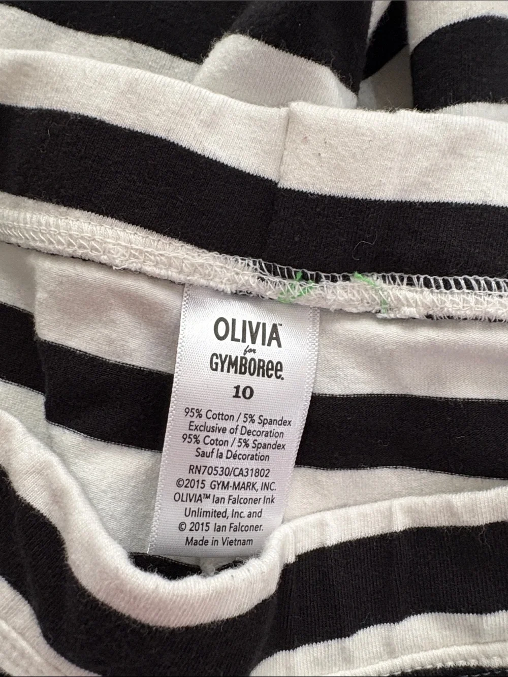 Olivia for Gymboree Striped Black & White Leggings ~ Size 10